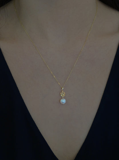 Peony Charm ∙ Vintage Pearl Drop