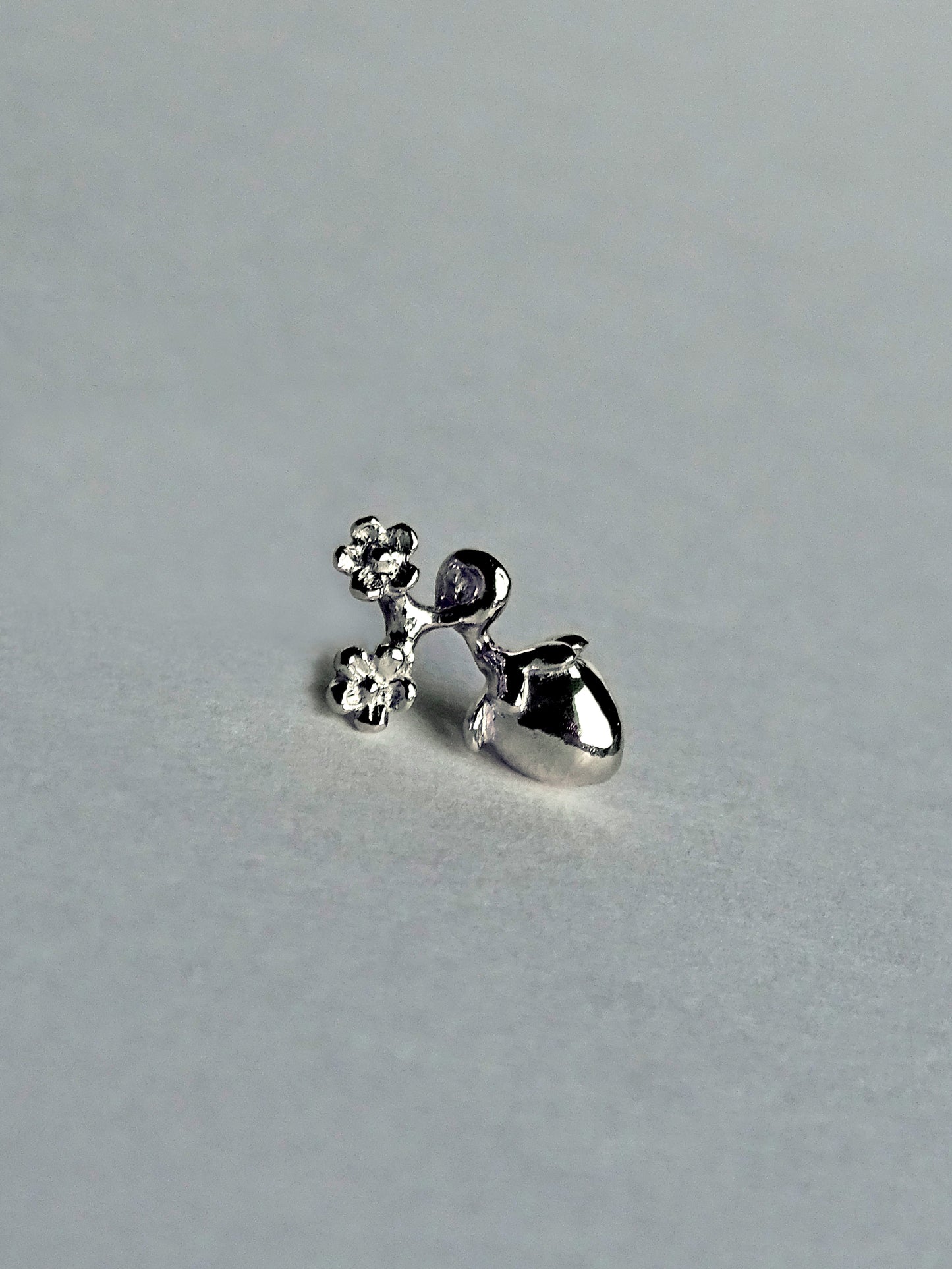 Strawberry Twirl Earring ∙ Silver