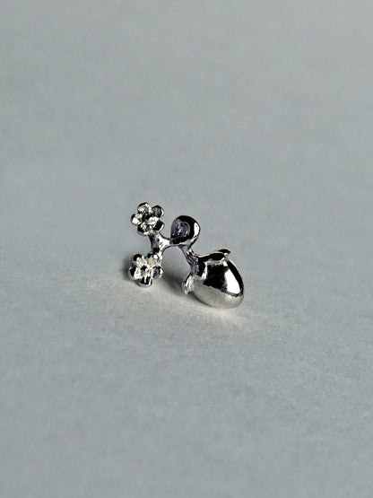 Strawberry Twirl Earring ∙ Silver