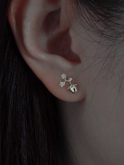 Strawberry Twirl Earring ∙ Silver